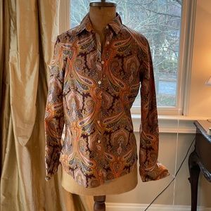Fun Paisley Land’s End No-Iron Supima Blouse